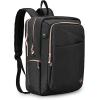 imageSwissdigital Design Business Backpack For Women with Rose GoldTone Zippers College Travel Laptop Backpack With Apple Find My NetworkFits 156 inch LaptopBlack  KATY ROSEBlack