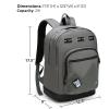 imageSwissdigital Design Cool Backpack Stylish School Laptop Backpack with Fun Personalized Patches Fits 16 Inch Notebook Travel Bag Pefect for Boys ampamp Girls Pale Pink BERIKON  Includes 3 PatchesDark Grey