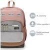 imageSwissdigital Design Cool Backpack Stylish School Laptop Backpack with Fun Personalized Patches Fits 16 Inch Notebook Travel Bag Pefect for Boys ampamp Girls Pale Pink BERIKON  Includes 3 PatchesMocha Brown