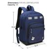 imageSwissdigital Design Cool Backpack Stylish School Laptop Backpack with Fun Personalized Patches Fits 16 Inch Notebook Travel Bag Pefect for Boys ampamp Girls Pale Pink BERIKON  Includes 3 PatchesDark Blue