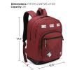 imageSwissdigital Design Cool Backpack Stylish School Laptop Backpack with Fun Personalized Patches Fits 16 Inch Notebook Travel Bag Pefect for Boys ampamp Girls Pale Pink BERIKON  Includes 3 PatchesBurgundy