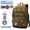 imageSwissdigital Design Cool Backpack Stylish School Laptop Backpack with Fun Personalized Patches Fits 16 Inch Notebook Travel Bag Pefect for Boys ampamp Girls Pale Pink BERIKON  Includes 3 PatchesOlive