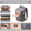imageSwissdigital Design Laptop Backpack for WomenCollege Bookbags with USB Charging PortCute Computer Backpacks for Work BusinessPink  KATY ROSEGrey