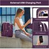 imageSwissdigital Design Laptop Backpack for WomenCollege Bookbags with USB Charging PortCute Computer Backpacks for Work BusinessPink  KATY ROSEPurple