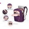 imageSwissdigital Design Laptop Backpack for WomenCollege Bookbags with USB Charging PortCute Computer Backpacks for Work BusinessPink  KATY ROSEPurple Massage