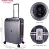 imageSwissdigital Digtrak Positionable Spinner Wheels LuggageLightweight SuitcaseGreyCarryOn 24 Inch