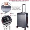 imageSwissdigital Digtrak Positionable Spinner Wheels LuggageLightweight SuitcaseGreyCarryOn 24 Inch