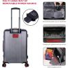 imageSwissdigital Digtrak Positionable Spinner Wheels LuggageLightweight SuitcaseGreyCarryOn 24 Inch