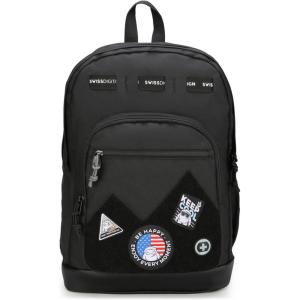 imageSwissdigital Design Cool Backpack Stylish School Laptop Backpack with Fun Personalized Patches Fits 16 Inch Notebook Travel Bag Pefect for Boys ampamp Girls Pale Pink BERIKON  Includes 3 PatchesBlack