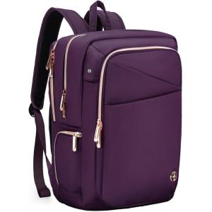 imageSwissdigital Design Laptop Backpack for WomenCollege Bookbags with USB Charging PortCute Computer Backpacks for Work BusinessPink  KATY ROSEPurple