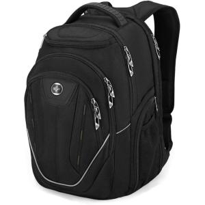 imageSwissdigital Design TSA Laptop Backpack Mens USB Charging Port Large Capacity Business Travel Backpack Black With Apple Find My Network BlackRed  J16BTFB41BlackGreen