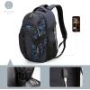 imageSwissdigital Design Laptop Backpack with USB Charging Port Travel Backpack Fits 156 inches Computer 31L College School Backpack for Men BlueBlack  SD803Blue Camo
