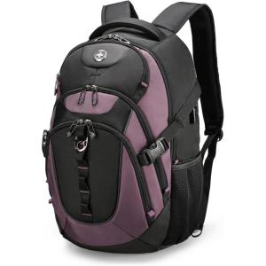 imageSwissdigital Design Laptop Backpack with USB Charging Port Travel Backpack Fits 156 inches Computer 31L College School Backpack for Men BlueBlack  SD803Light PurpleBlack