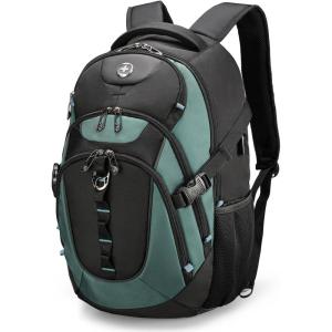 imageSwissdigital Design Laptop Backpack with USB Charging Port Travel Backpack Fits 156 inches Computer 31L College School Backpack for Men BlueBlack  SD803Lake GreenBlack