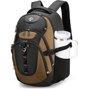 imageSwissdigital Design Laptop Backpack with USB Charging Port Travel Backpack Fits 156 inches Computer 31L College School Backpack for Men BlueBlack  SD803TanBlack