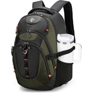 imageSwissdigital Design Laptop Backpack with USB Charging Port Travel Backpack Fits 156 inches Computer 31L College School Backpack for Men BlueBlack  SD803OliveBlack