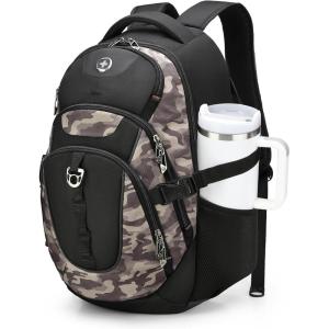 imageSwissdigital Design Laptop Backpack with USB Charging Port Travel Backpack Fits 156 inches Computer 31L College School Backpack for Men BlueBlack  SD803Khaki Camo