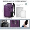 imageSwissdigital Design Business Laptop Backpack College Laptops Backpack with USB Charging Port for Men and Women Fits 16 Inch Notebook Mauve Grey  SD167005Purple