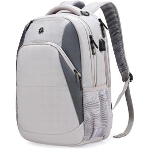 imageSwissdigital Design Business Laptop Backpack College Laptops Backpack with USB Charging Port for Men and Women Fits 16 Inch Notebook Mauve Grey  SD167005Mauve Grey