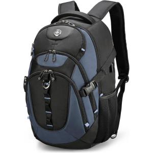 imageSwissdigital Design Laptop Backpack Travel Backpack with USB Charging Port Fits 156 inches Computer 31L College School Bookbag for Men Black  SD80301Haze BlueBlack