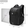 imageSwissdigital Design Mens Laptop Backpack for College and Business Travel with Integrated USB Charging Port and RFID Protection Fits Laptops up to 156 Inch Black  SD169501Black