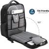 imageSwissdigital Design Mens Laptop Backpack for College and Business Travel with Integrated USB Charging Port and RFID Protection Fits Laptops up to 156 Inch Black  SD169501Black