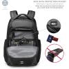 imageSwissdigital Design Mens Laptop Backpack for College and Business Travel with Integrated USB Charging Port and RFID Protection Fits Laptops up to 156 Inch Black  SD169501Black
