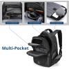 imageSwissdigital Design Mens Laptop Backpack for College and Business Travel with Integrated USB Charging Port and RFID Protection Fits Laptops up to 156 Inch Black  SD169501Black