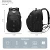 imageSwissdigital Design Tech Backpack for Men Compact Organized TSA Friendly with Apple Find My Network USB Charging RFID Protection for College and Business Fits 17 Laptops Black  SD1644FB0117Inch