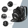 imageSwissdigital Design Tech Backpack for Men Compact Organized TSA Friendly with Apple Find My Network USB Charging RFID Protection for College and Business Fits 17 Laptops Black  SD1644FB0117Inch