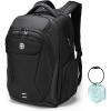 imageSwissdigital Design Men Laptop Backpack with Apple Find My Business Travel Backpack with USB Charging Port and RFID Protection Fits Laptops up to 156 Inch  SD1695BT01301Black